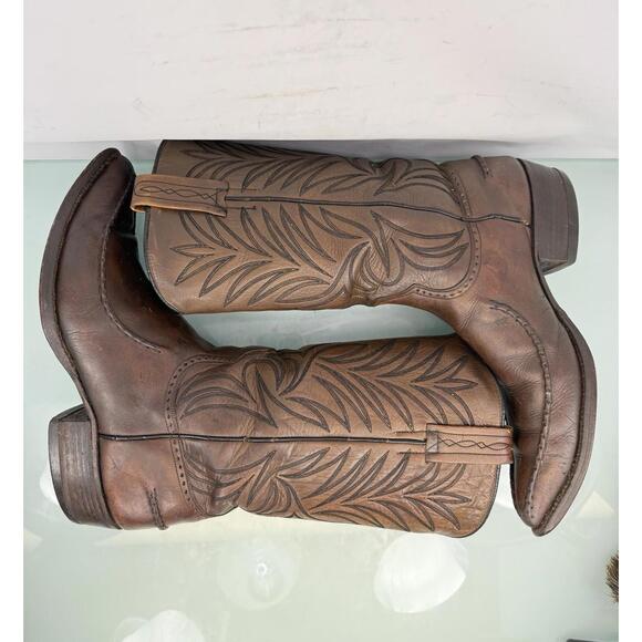 Vintage 70s Dan Post Whip Stitch Cowboy Boots Spanish Collection Men 8.5 D J Toe main image 3